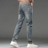 秋冬季高端黑色牛仔裤男士修身直筒弹力休闲百搭长裤子男K878-P50，男装牛仔裤，星座610（原A335）