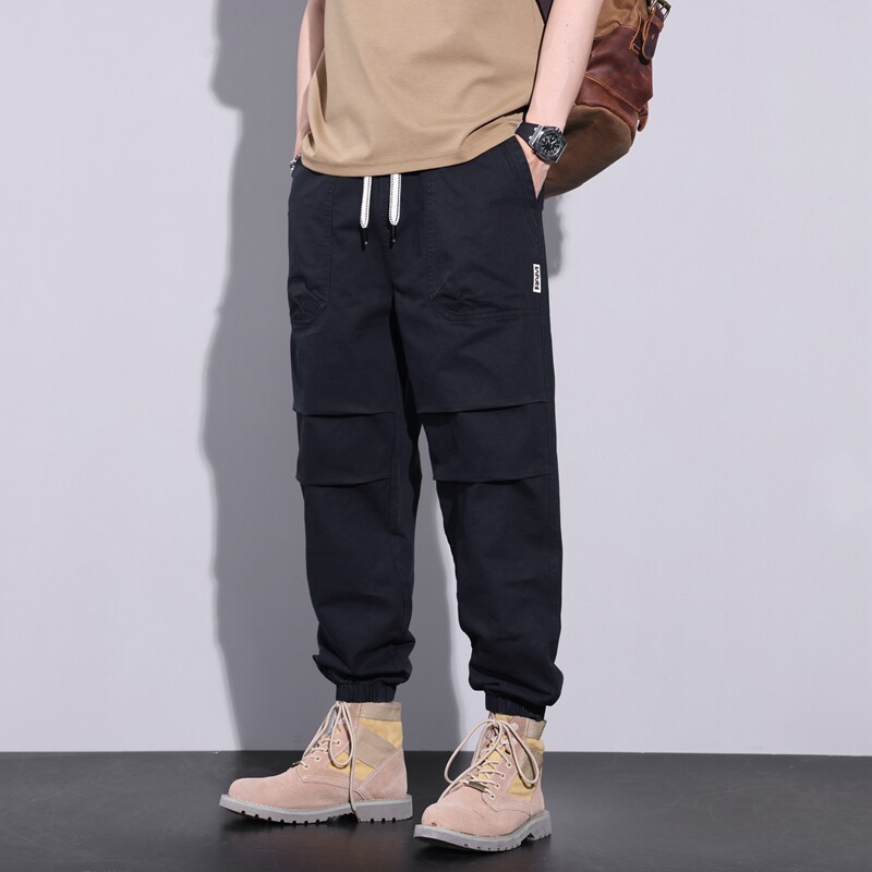 夏季纯棉休闲工装裤男潮牌百搭复古时尚宽松舒适冲锋裤K8903-P52图片