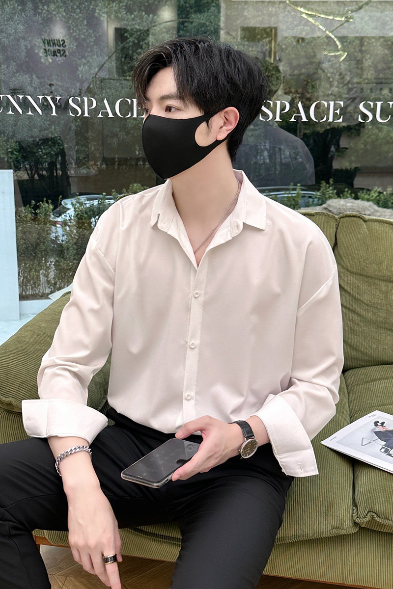 夏季新款纯色免烫衬衫男士休闲百搭韩版透气潮流上衣CY008-特P30,男装衬衫,星座610（原A335）