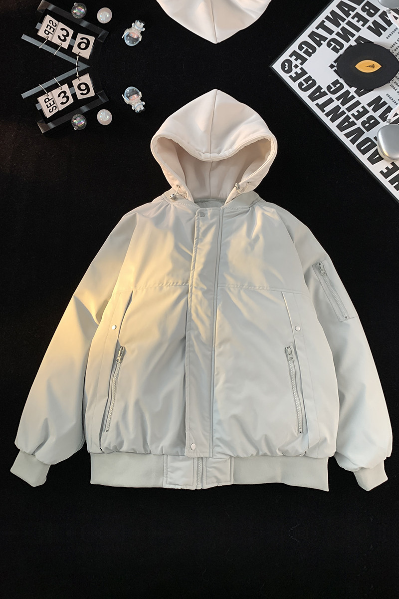 假两件连帽棉袄棉服男女冬季青年保暖情侣棉衣外套MY2583-P85,男装棉衣,星座610（原A335）