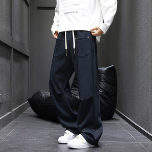 美式褶皱工装裤男士春款宽松直筒秋季阔腿休闲裤子Q29177-P45，男装工装外套，星座610（原A335）