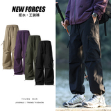 工装裤子男春夏伞兵机能美式登山束脚休闲冲锋裤K9965-P40特，男装休闲裤，电商A335