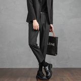 春季新款裤子男士轻熟风男装直筒宽松垂感高级毛呢小西裤CY86-P48，男装西裤，星座610（原A335）