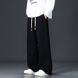 秋季美式复古高级斜条肌理感休闲长裤男宽松阔腿裤Q29139-特P35，男装休闲裤，星座610（原A335）