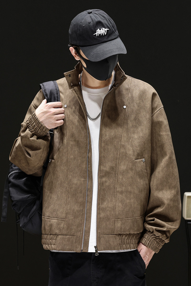 2025新款男士美式工装外套秋宽松大码休闲衣服百搭夹克Q5552-P75,男装夹克,星座610（原A335）