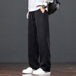 阔腿休闲裤男秋冬季新款潮流百搭宽松运动卫裤直筒裤子H806-P40，男装休闲裤，星座610（原A335）