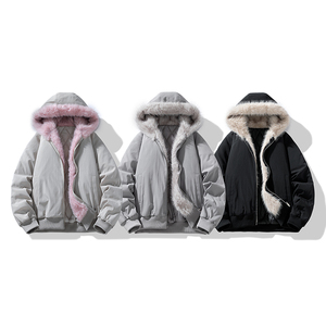 毛领座山雕棉服男2025冬季加厚夹克短款解构棉衣外套MY2524-P95图片