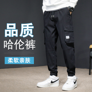 工装裤男秋季日系潮牌大码宽松时尚潮流百搭休闲裤图片