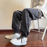 港风灯芯绒裤子男士春季宽松垂感阔腿潮牌运动休闲长裤Q2370-P40，男装休闲裤，星座610（原A335）