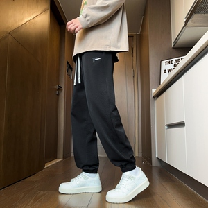 夏季薄款垂感透气卫裤男宽松百搭运动冰丝速干休闲长裤K2721-P35图片