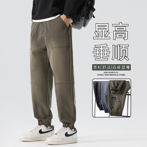 休闲卫裤男士2025秋季新款宽松哈伦束脚运动男裤K6655-P52图片