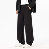 男士2026春季新款宽松直筒垂感抗皱长裤男生休闲裤K6635-P50，男装休闲裤，星座610（原A335）