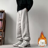 美式潮牌裤子冬季加绒加厚宽松百搭直筒休闲裤男生长裤JR303B-P45，男装卫衣，星座610（原A335）