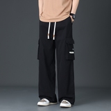 纯棉大口袋工装裤男士春季新款宽松百搭直筒美式休闲裤K2711-P52，男装休闲裤，电商A335