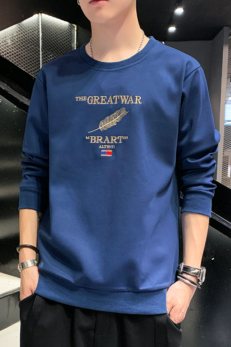 2021新款卫衣男时尚圆领打底帅气春季季印花潮流百搭潮牌W723-P28,男装卫衣,星座610（原A335）