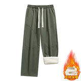 男加绒加厚秋冬款棉裤男士运动宽松直筒休闲卫裤JR29179-特P40，男装休闲裤，星座610（原A335）