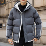 三防面料连帽羽绒棉服男士冬天加绒保暖棉袄休上衣外套M5811-P70，男装棉衣，星座610（原A335）