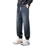 加绒冬季新款男士宽松束脚休闲裤时尚百搭哈伦工装裤子JR602-P52，男装工装外套，星座610（原A335）