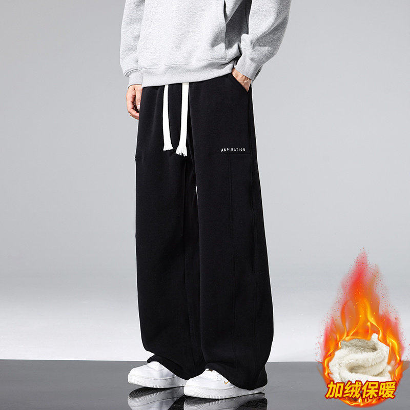 加绒裤子男士卫裤冬季防风加厚保暖棉裤直筒休闲长裤JR29187-P45，男装休闲裤，星座610（原A335）