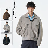 美式机车防风外套2025秋季新款皮夹克男潮牌休闲百搭JS5621-P98，男装夹克，星座610（原A335）