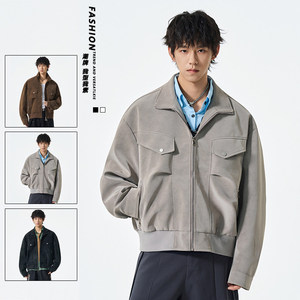 美式机车防风外套2025秋季新款皮夹克男潮牌休闲百搭JS5621-P98图片