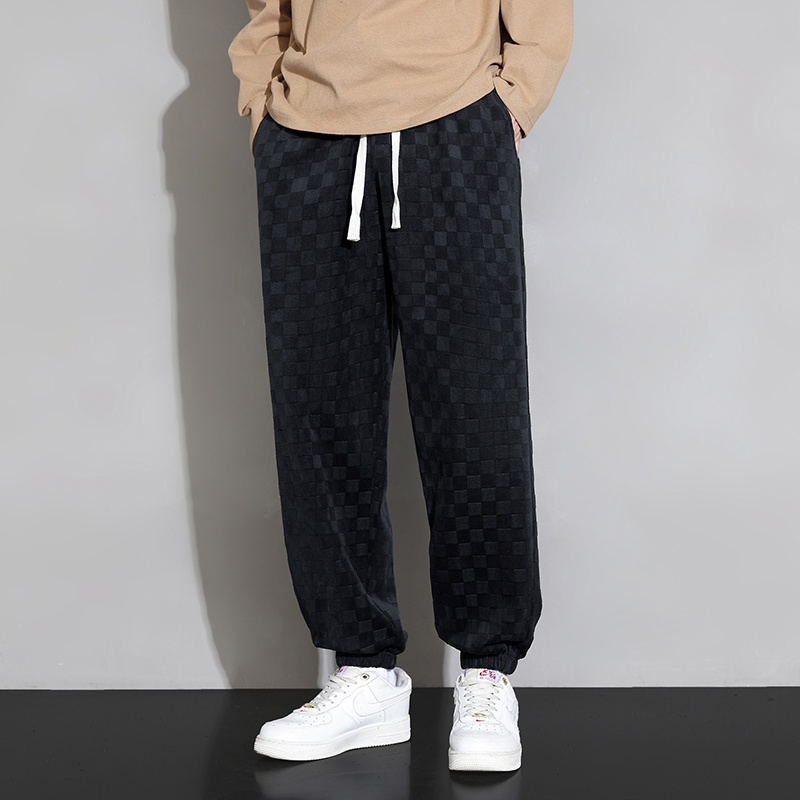 运动裤男士秋季宽松休闲潮牌垂感抗皱阔腿青少年老爹裤Q2370-P40，女装休闲裤，星座610（原A335）