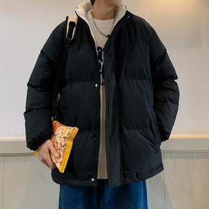 港风棉衣男加厚棉袄外套韩版潮流保暖宽松潮牌面包棉服MY858,商务男搭配地平线图片