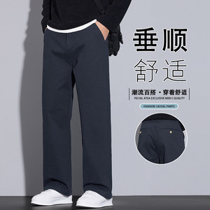 2025新款直筒秋季潮流休闲轻奢百搭青年男士潮商务长裤K6631-P50图片