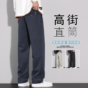 秋季新款直筒裤男款裤子2025秋休闲裤男宽松阔腿裤K6683-P52图片