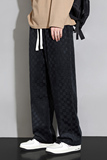 棋盘格灯芯绒裤子男秋季宽松美式ins百搭休闲运动裤Q2369-P40，女装休闲裤，星座610（原A335）