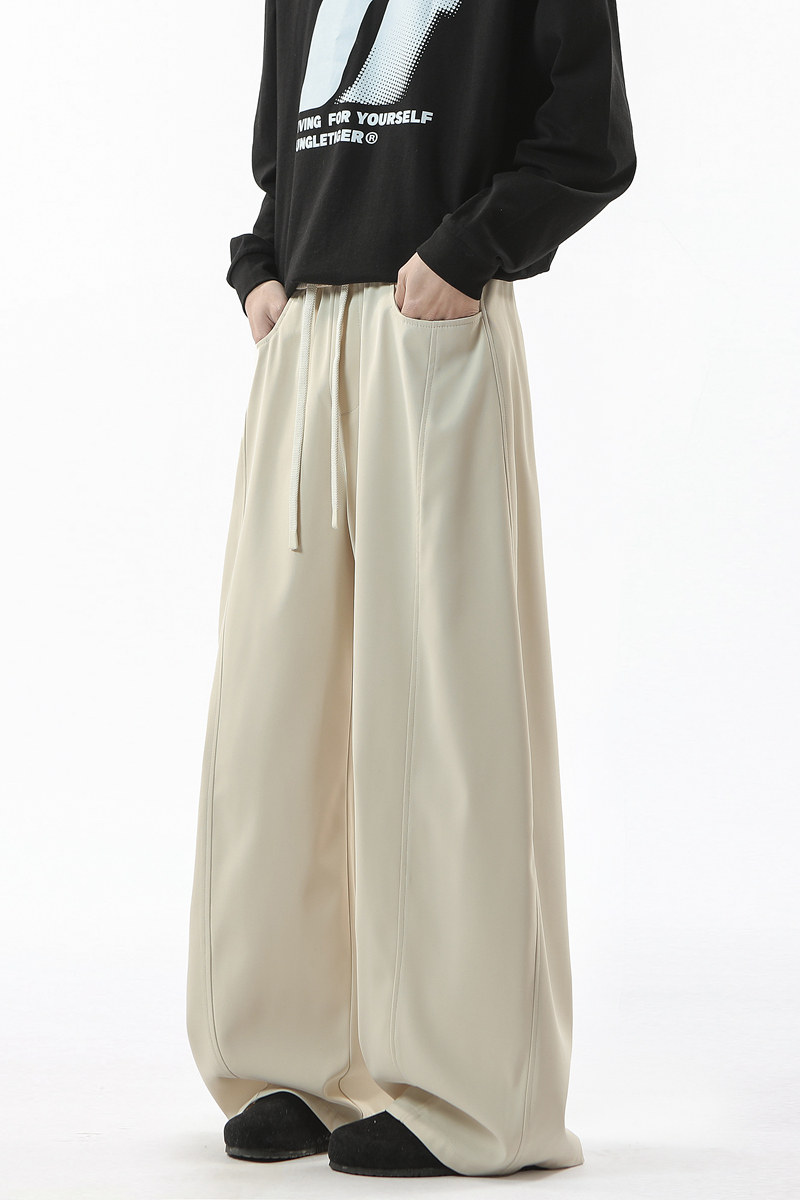 弯刀西裤男春季垂感休闲裤美式潮牌重磅宽松直筒运动裤K2723-P48，男装休闲裤，星座610（原A335）