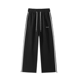 条纹直筒卫裤男春2026美式高街宽松阔腿运动休闲长裤Z9999-P45，男装休闲裤，星座610（原A335）