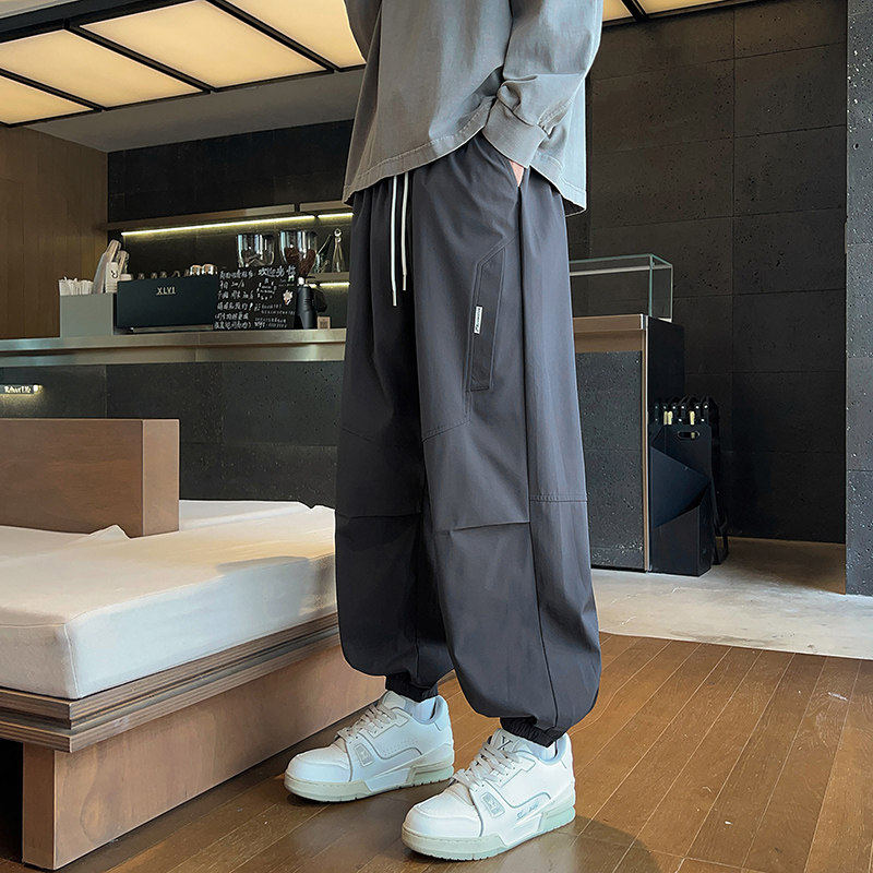 美式工装裤秋季2025新款宽松阔腿伞兵裤男生束脚卫裤Q29157-特P30，男装休闲裤，星座610（原A335）