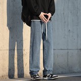 复古街头牛仔裤男士夏季潮牌宽松直筒时尚百搭阔腿裤TS02-P45，商品下架区，星座610（原A335）