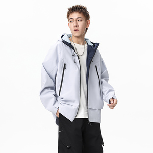 新款冲锋衣男夹克休闲宽松运动户外登山青少年外套Q5575-P65图片