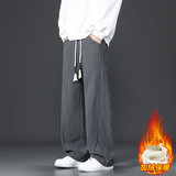 2026新款休闲裤男宽松直筒男士阔腿长裤冬加绒运动裤JR29189-P45，女装休闲裤，星座610（原A335）