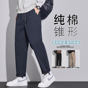 休闲裤男士2025新款秋季宽松直筒美式潮流百搭工装裤K6633-P50图片