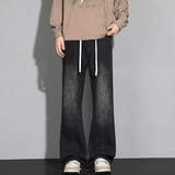 美式高街水洗微喇牛仔裤男士秋季新款宽松直筒休闲裤子L25-P45，男装牛仔裤，星座610（原A335）