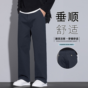 2025新款直筒秋季潮流休闲轻奢百搭青年男士潮商务长裤K6631-P50图片
