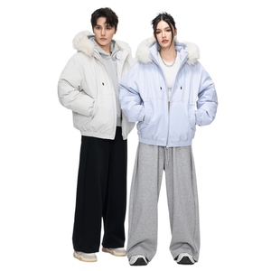 美式毛领连帽棉服男款2025冬季加厚保暖棉衣外套MY2525-P100图片