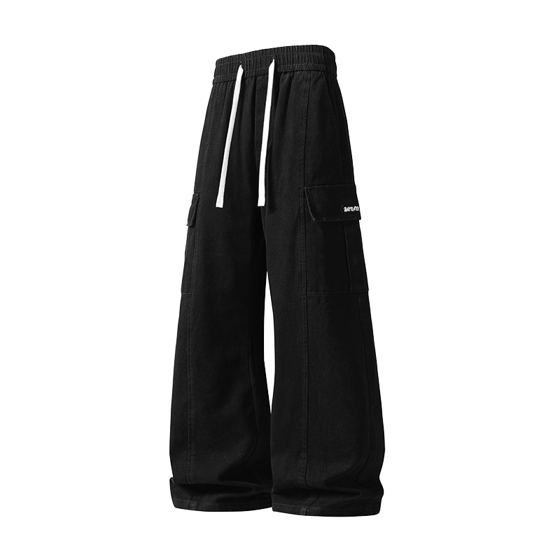 休闲裤男2025新款秋美式阔腿裤宽松紧腰直筒百搭运动裤Z9996-P55，女装休闲裤，星座610（原A335）