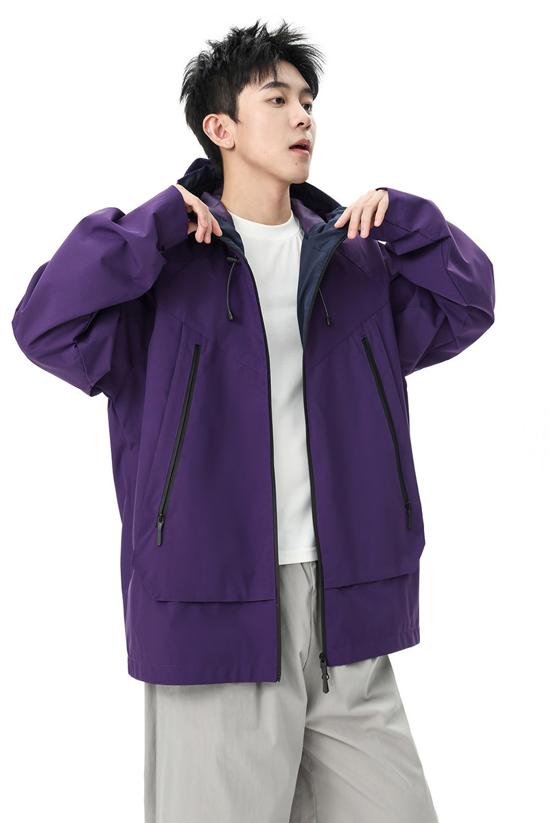 冲锋衣2025新款秋季户外登山服休闲夹克青少年外套Q5575-P65,男装夹克,星座610（原A335）