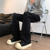 美式复古黑色牛仔裤男秋冬新款高街痞帅休闲微喇叭长裤K1930-P45，男装牛仔裤，星座610（原A335）