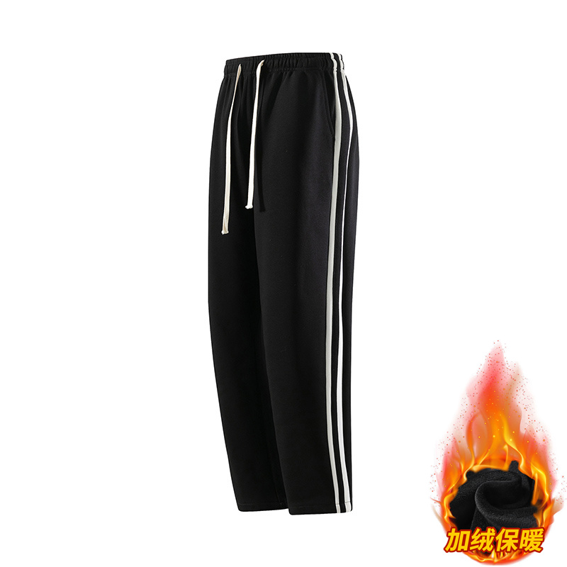 条纹卫裤男士2025冬季加绒新款宽松阔腿运动休闲裤JR29063-特P35，男装休闲裤，星座610（原A335）