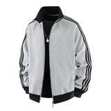 复古美式条纹立领夹克春新款日系百搭oversize外套潮Q5567-P50，男装夹克，星座610（原A335）