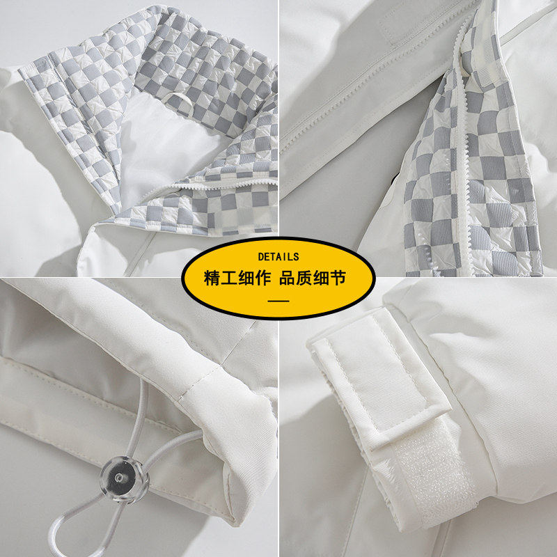 三防面料美式冬加厚面包服痞帅高级感宽松休闲袄子外套男M666-P75,女装短外套,星座610（原A335）