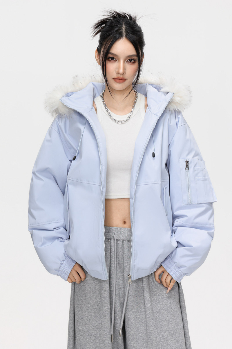 美式潮牌座山雕毛领羽绒棉服男款秋冬情侣棉衣外套MY2525-P100,男装棉衣,星座610（原A335）