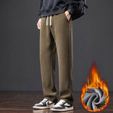 星空纹冬季新款斜纹针织休闲裤挺括潮流加绒直筒卫裤子JR807-P48，男装休闲裤，星座610（原A335）