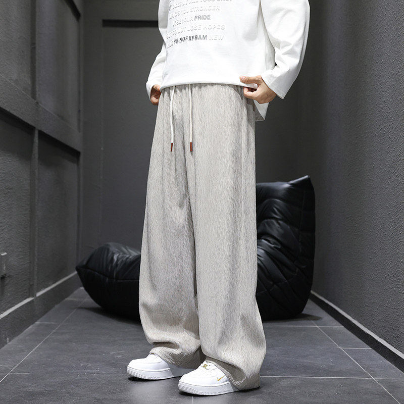 宽松长裤子男2026春季新款阔腿休闲直筒长裤Q29151-特P32,男装休闲裤,星座610（原A335）