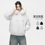 美式潮牌座山雕毛领羽绒棉服男款秋冬情侣棉衣外套MY2525-P100，男装棉衣，星座610（原A335）